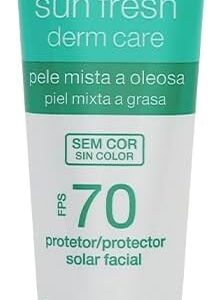 Neutrogena Sun Fresh Protetor Solar Facial Derm Care, Pele Oleosa, Sem Cor, FPS 70, 40g