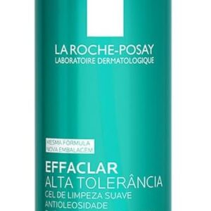 La Roche-posay Effaclar Gel Alta Tolerância. Limpeza Facial. Limpa a Pele Suavemente Reduzindo a Oleosidade e Eliminando o Brilho. Pele Oleosa e Sensível. Caprylyl Glycol, Glicerina, PCA de Zinco.