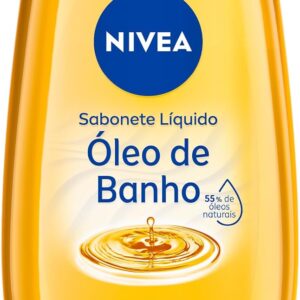 NIVEA Sabonete LĆquido Ćleo de Banho 200ml, Limpeza Corporal, Pele Macia, 55% Ćleos Naturais, Sensação Hidratante NIVEA Sabonete LĆquido Ćleo de Banho 200ml, Limpeza Corporal, Pele Macia, 55% Ćleos Naturais, Sensação Hidratante