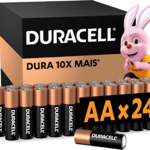 Duracell Pilhas Alcalinas AA Pequena Pack 24 Unidades – Dura até 10x Mais – Ideal para Controle de Videogame e Brinquedos